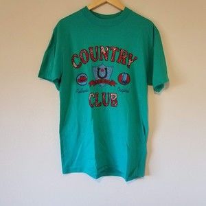 Vintage Delta XL Country Club Member Original Authentic T-Shirt Single Stitch
